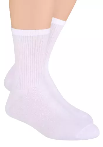 Pánské klasické ponožky 057 STEVEN | bílá | velkoobchod HOTEX