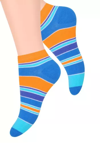 Dámské kotníkové ponožky vzor 052/11 STEVEN | modrá | velkoobchod HOTEX