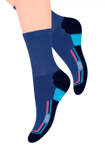 Dámské klasické ponožky 026/19 STEVEN | modrá tmavá | velkoobchod HOTEX