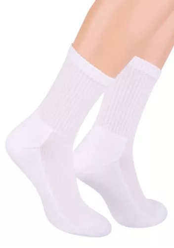 Pánské klasické ponožky 009 STEVEN | bílá | velkoobchod HOTEX