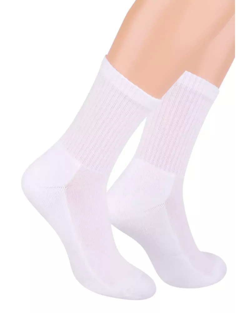 Pánské klasické ponožky 009 STEVEN | bílá | velkoobchod HOTEX