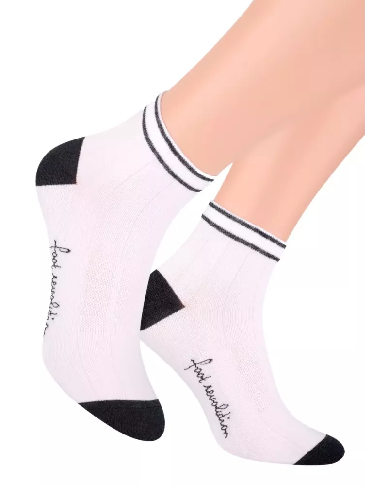 Chlapecké kotníkové ponožky 054/127 STEVEN | bílá | velkoobchod HOTEX