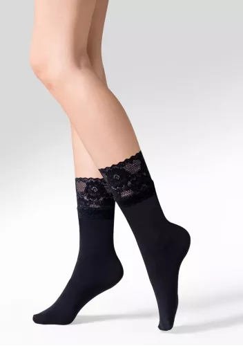 Dámské klasické ponožky Nina 686 GABRIELLA | černá | velkoobchod HOTEX