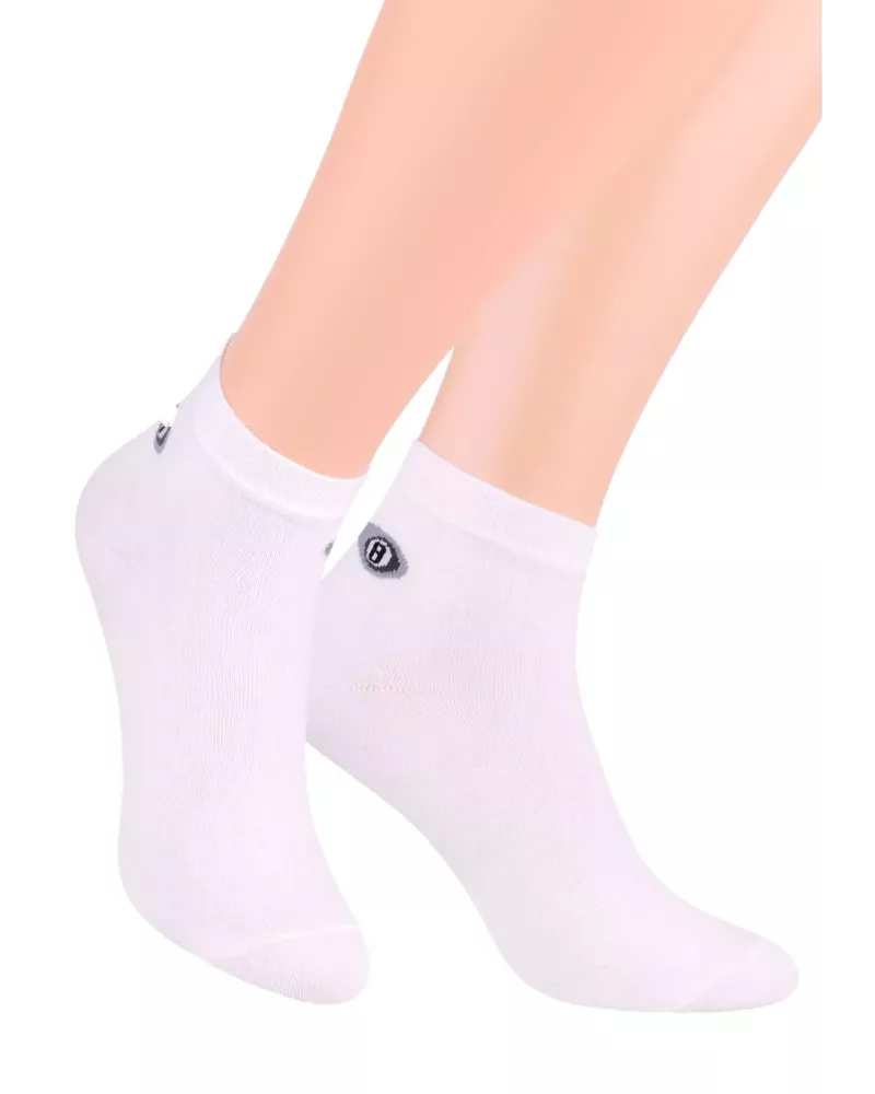 Pánské kotníkové ponožky 046 STEVEN | bílá | velkoobchod HOTEX