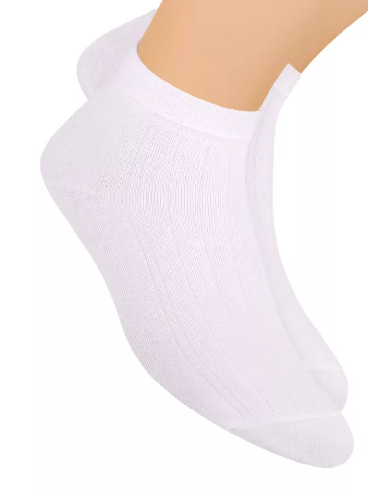 Pánské kotníkové ponožky 054 STEVEN | bílá | velkoobchod HOTEX