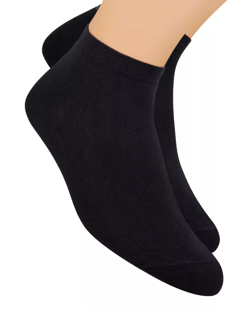 Pánské kotníkové ponožky 054 STEVEN | černá | velkoobchod HOTEX