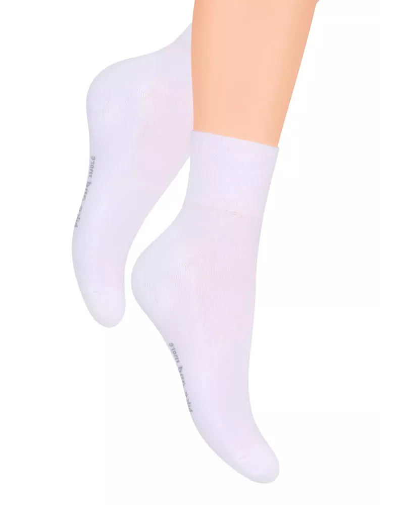 Pánské kotníkové ponožky 040 STEVEN | bílá | velkoobchod HOTEX