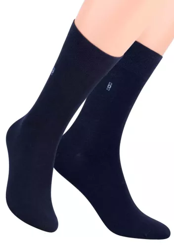 Pánské klasické ponožky 056/2 STEVEN | modrá tmavá | velkoobchod HOTEX