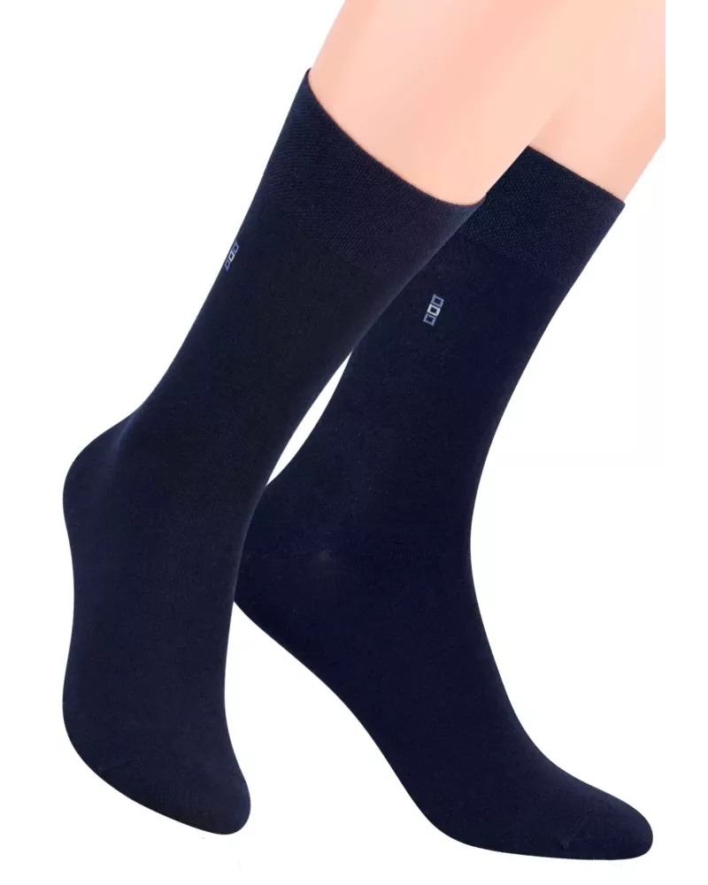 Pánské klasické ponožky 056/2 STEVEN | modrá tmavá | velkoobchod HOTEX