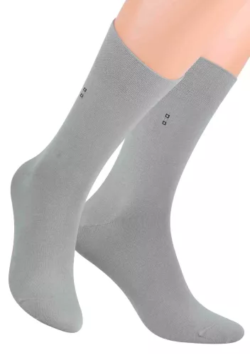 Pánské klasické ponožky 056/2 STEVEN | šedá světlá | velkoobchod HOTEX