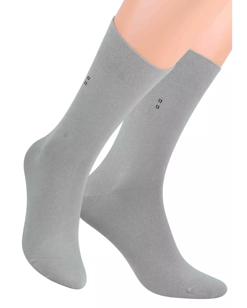 Pánské klasické ponožky 056/2 STEVEN | šedá světlá | velkoobchod HOTEX