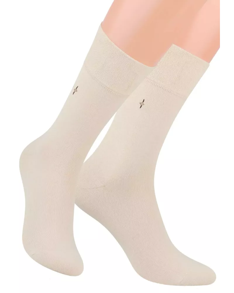 Pánské klasické ponožky 056/3 STEVEN | béžová | velkoobchod HOTEX