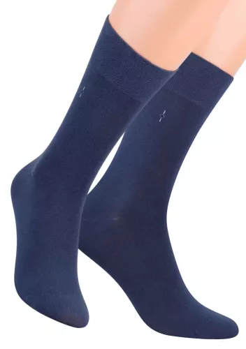 Pánské klasické ponožky 056/3 STEVEN | modrá | velkoobchod HOTEX