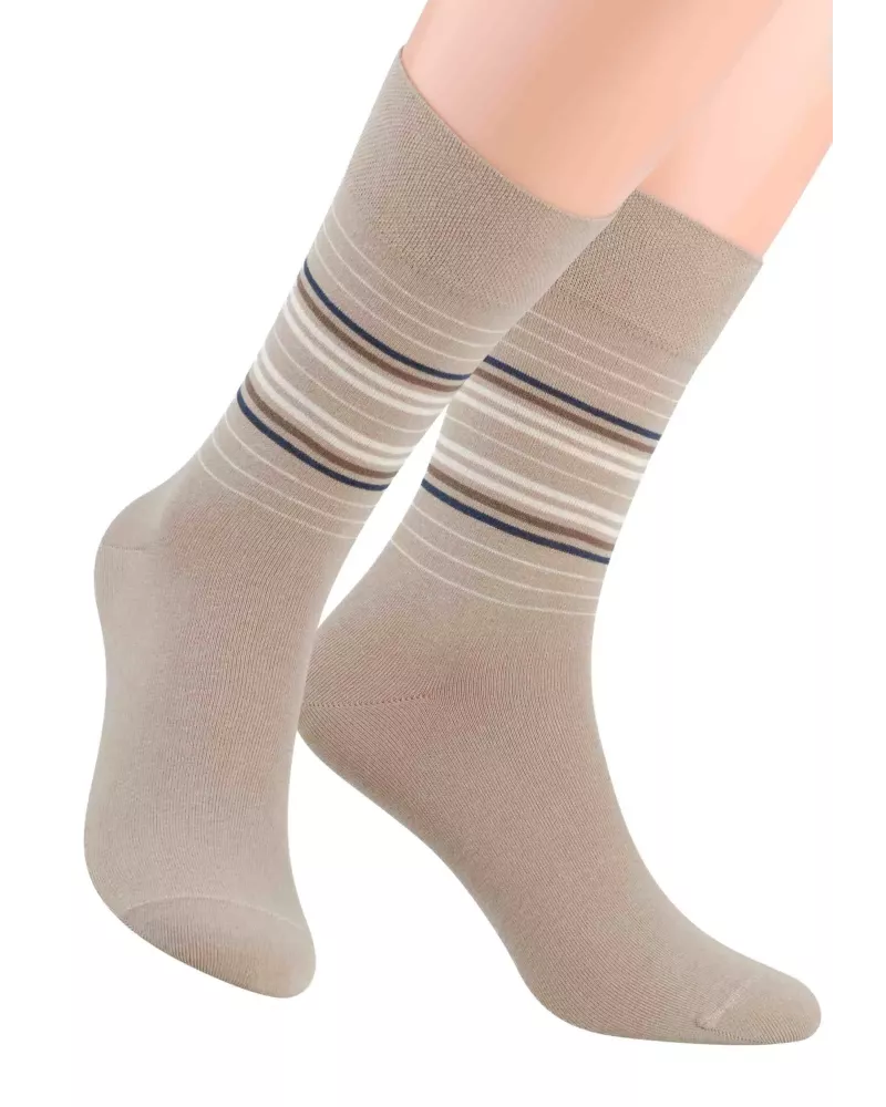 Pánské klasické ponožky 056/6 STEVEN | béžová | velkoobchod HOTEX