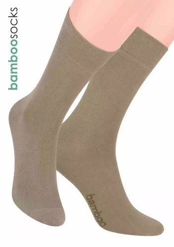 Pánské Klasické ponožky 086 STEVEN | béžová tmavá | velkoobchod HOTEX